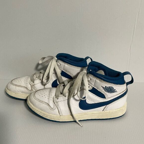 Nike Air Jordan 1 Mid SE “Industrial Blue” White size 13.5 - Picture 1 of 7